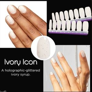 Color Street Ivory Icon Glitter Nail Wraps